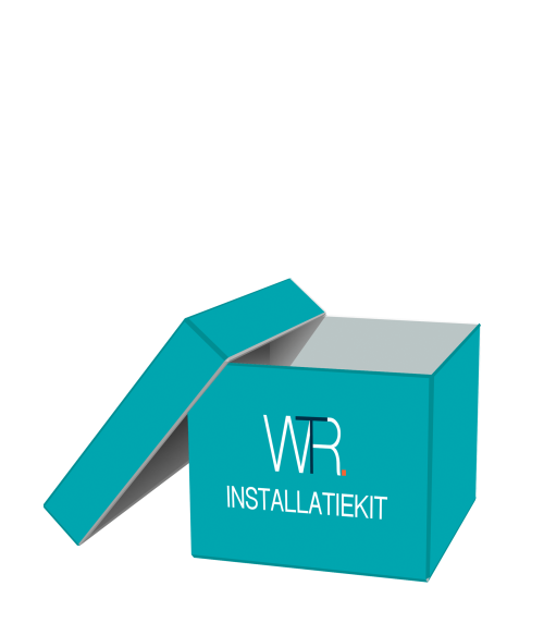 3d Tekening van de installatie kit voor WTR Ceramic en budget ontharders