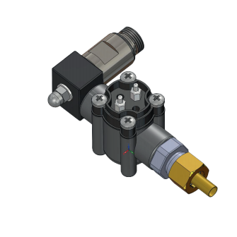 Chlorinator optie voor Fleck waterontharders 3d weergegeven