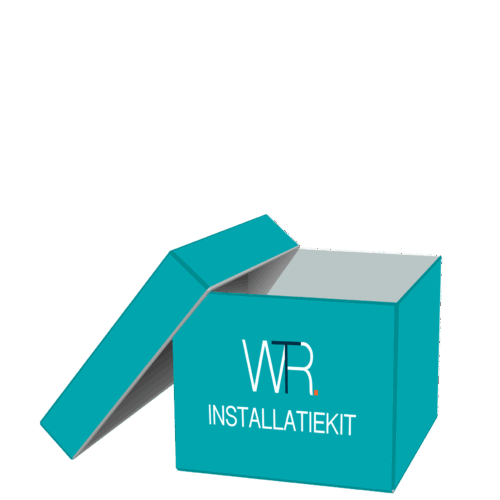 3d Tekening van de installatie kit voor WTR Ceramic en budget ontharders