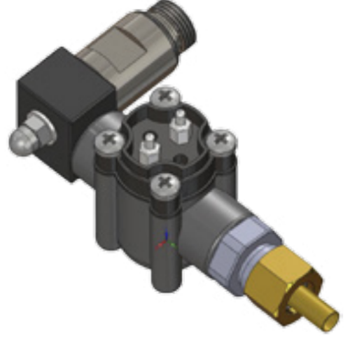 Fleck chlorinator closeup 3d tekening