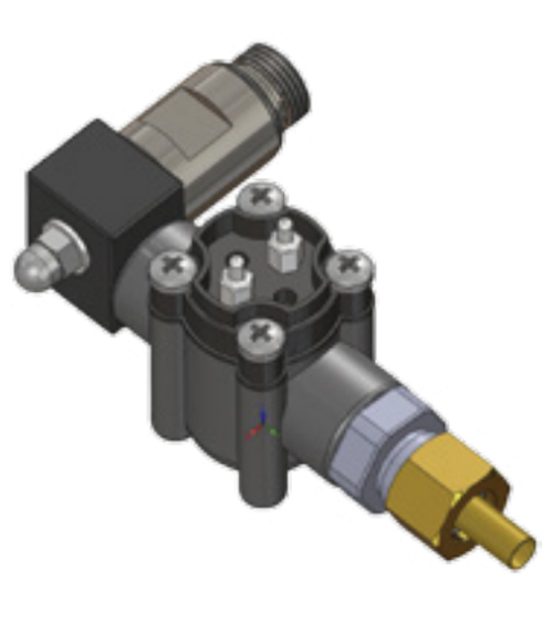 Fleck chlorinator closeup 3d tekening