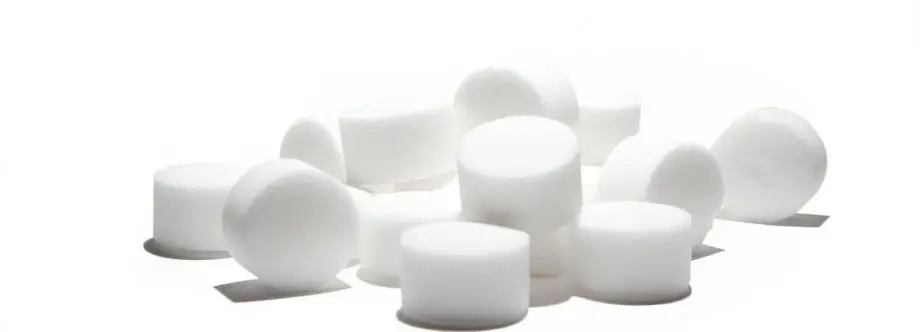 Close up van de zout tabletten