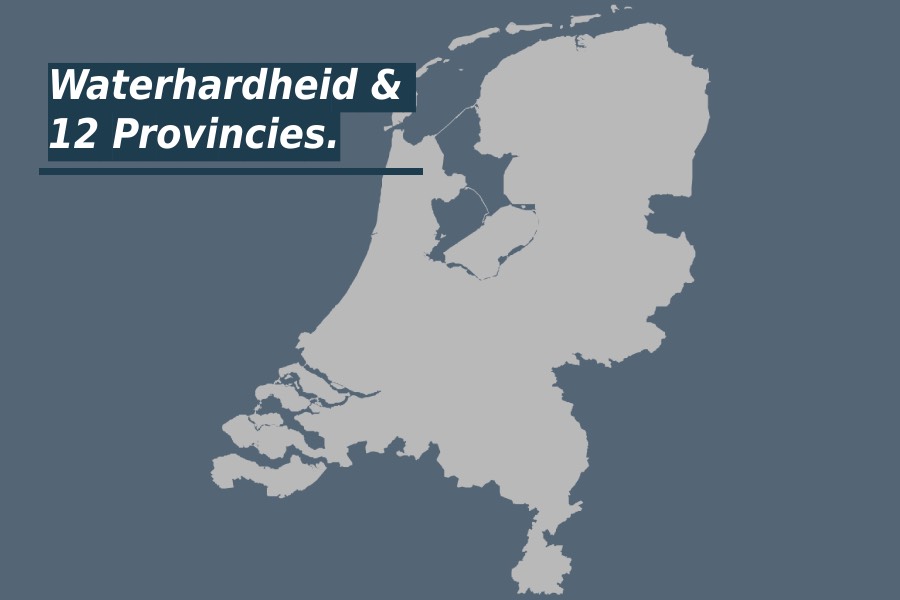 Waterhardheid in de 12 provincies van Nederland